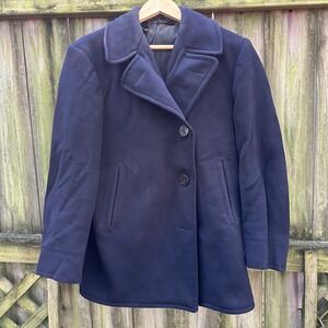 Vintage 40s WWII US Navy Wool Peacoat Clothing Supply‎ Office Named Sz 36 Medium